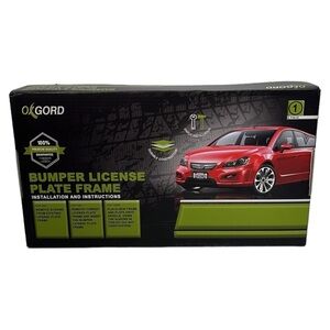 Oxgord Bumper License Plate Frame‎ Universal Fit For All Vehicles Durable Foam